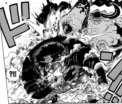 A panel from One Piece with Kizaru laying down thinking about Sentomaru and Bonney